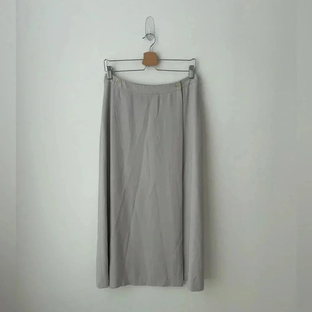 Jones  New York triacetate grey midi skirt